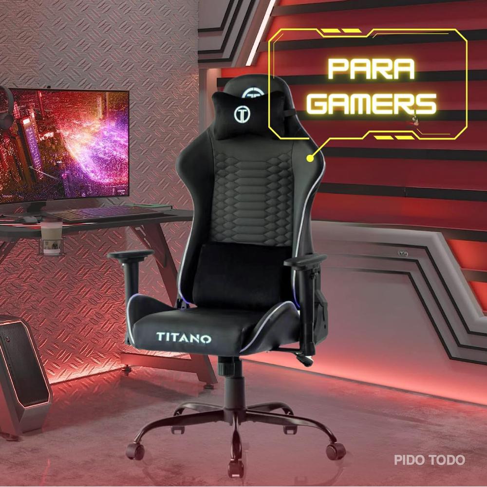 Foto 9 pulgar | Silla Gamer Titano Tt-Ssgsrpl1bl-p color Azul con Luz LED RGB