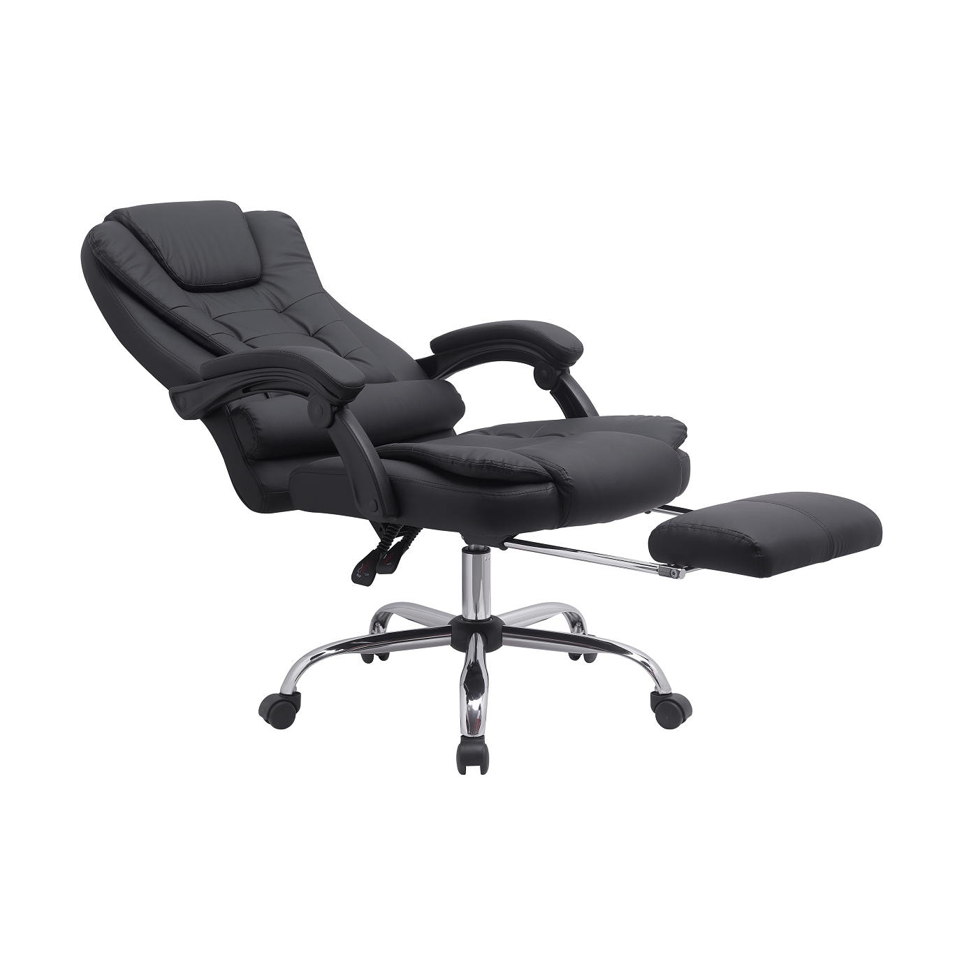 Foto 5 | Silla Escritorio EKE Life Home Yx-0102 color Negro Ejecutiva Oficina Fina Elegante Ecopiel