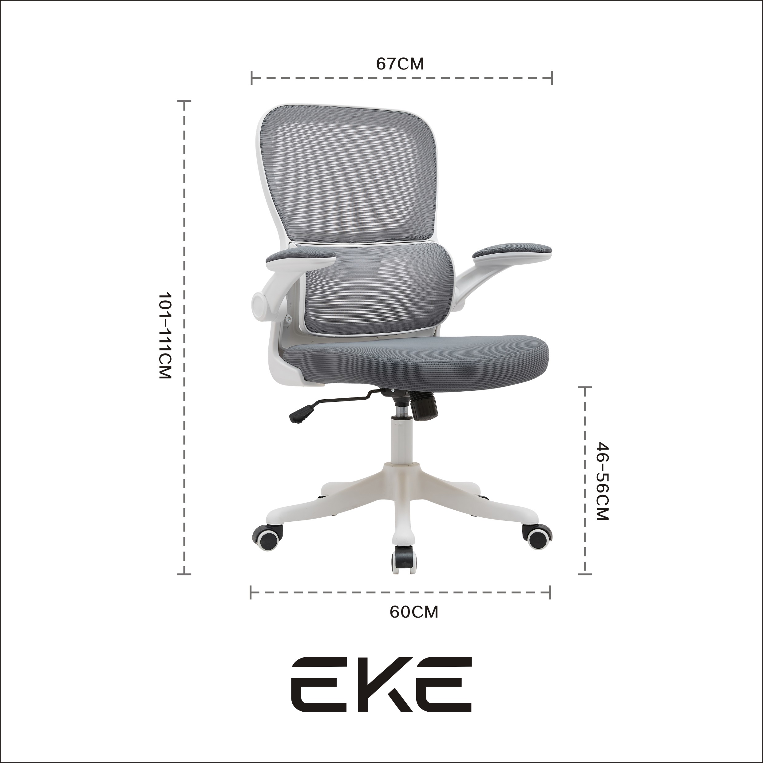 Foto 4 pulgar | Silla Eke Life Home Ergonómica color Gris