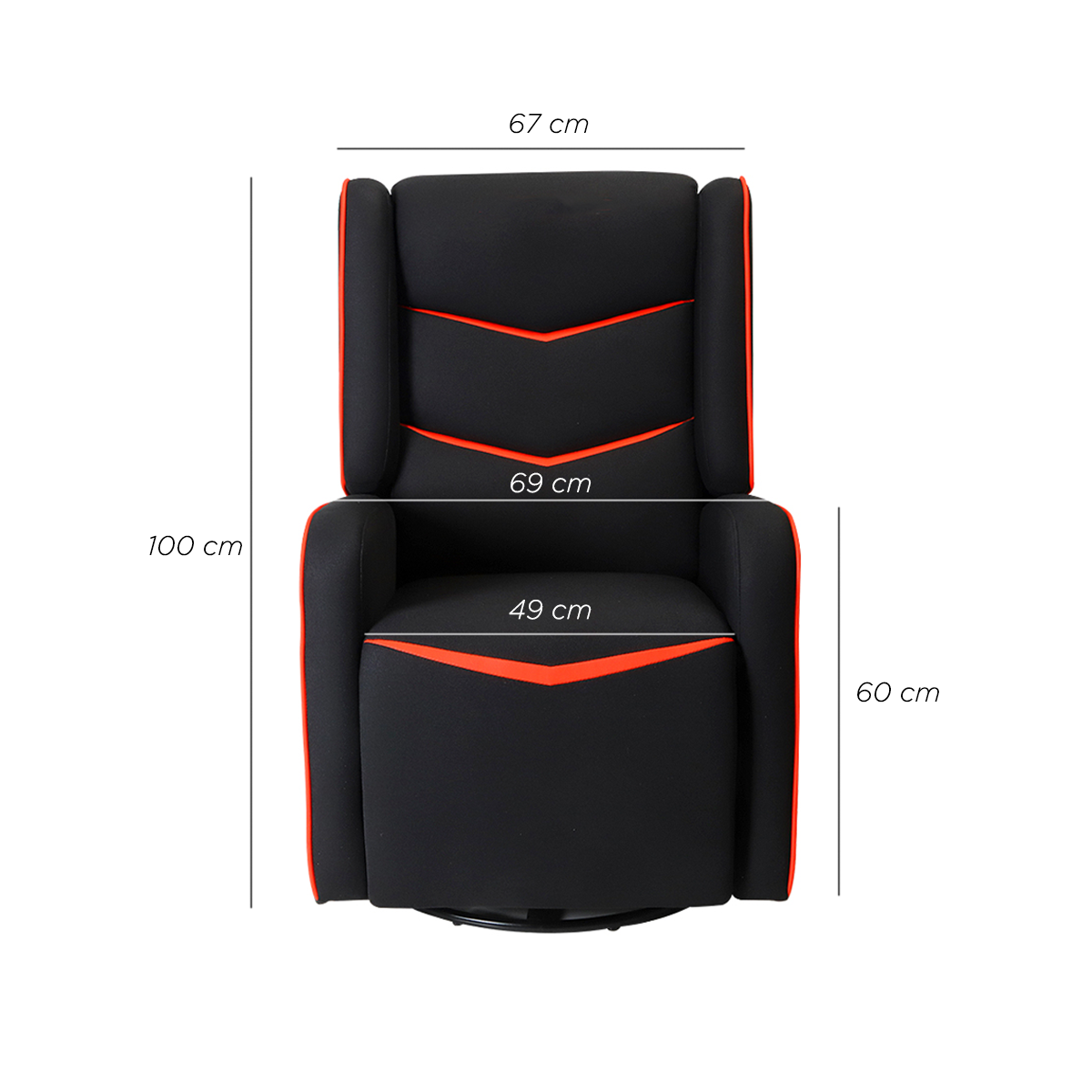 Foto 6 pulgar | Sillón Gamer Reposet VANLIG Giratorio Cronos color Rojo