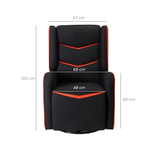 Foto 5 | Sillón Gamer Reposet VANLIG Giratorio Cronos color Rojo