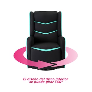 Foto 5 | Sillón Gamer Reposet VANLIG Giratorio Cronos color Azul
