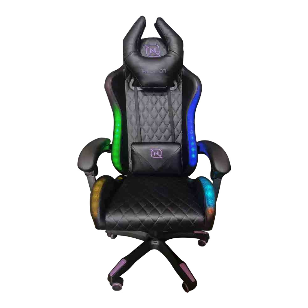 Foto 2 pulgar | Silla Gamer Inclinacion Respaldo 145 Nsg-rgb-1 Negro Con Rosa