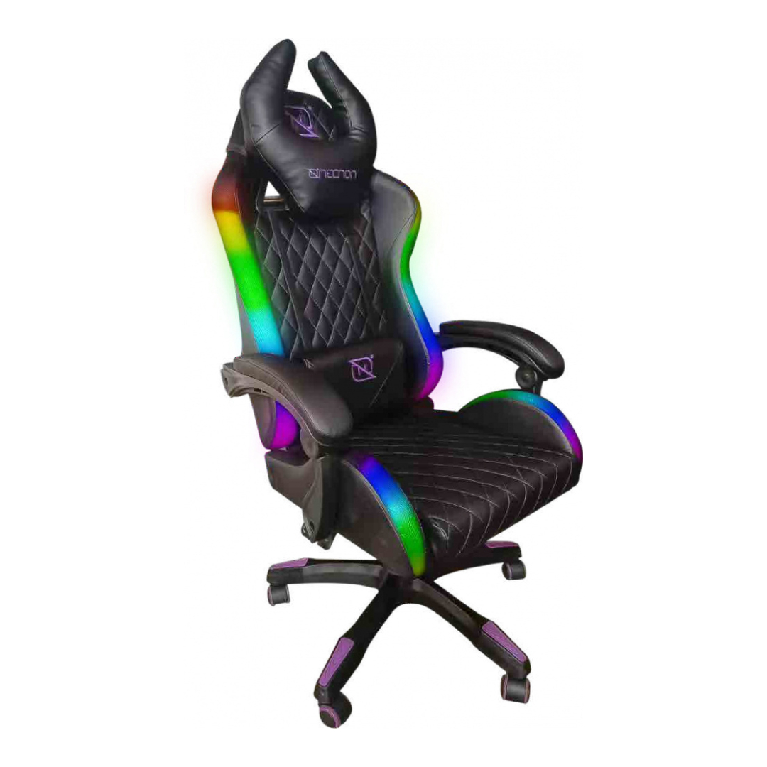 Foto 3 pulgar | Silla Gamer Inclinacion Respaldo 145 Nsg-rgb-1 Negro Con Rosa