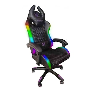 Foto 2 | Silla Gamer Inclinacion Respaldo 145 Nsg-rgb-1 Negro Con Rosa
