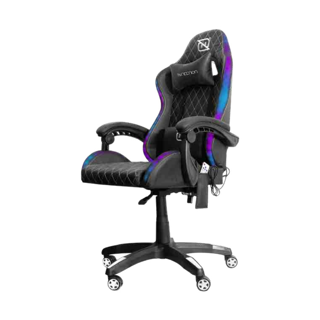 Foto 3 | Silla Gamer Inclinacion Respaldo 145 Nsg-rgb-1 Negro Con Rosa