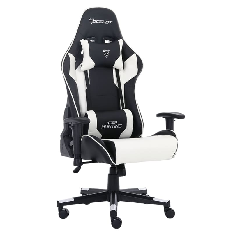 Silla Ocelot Gaming Osb-04 Reclinable con Reposabrazos Ajustables Negro con Blanco $3,399