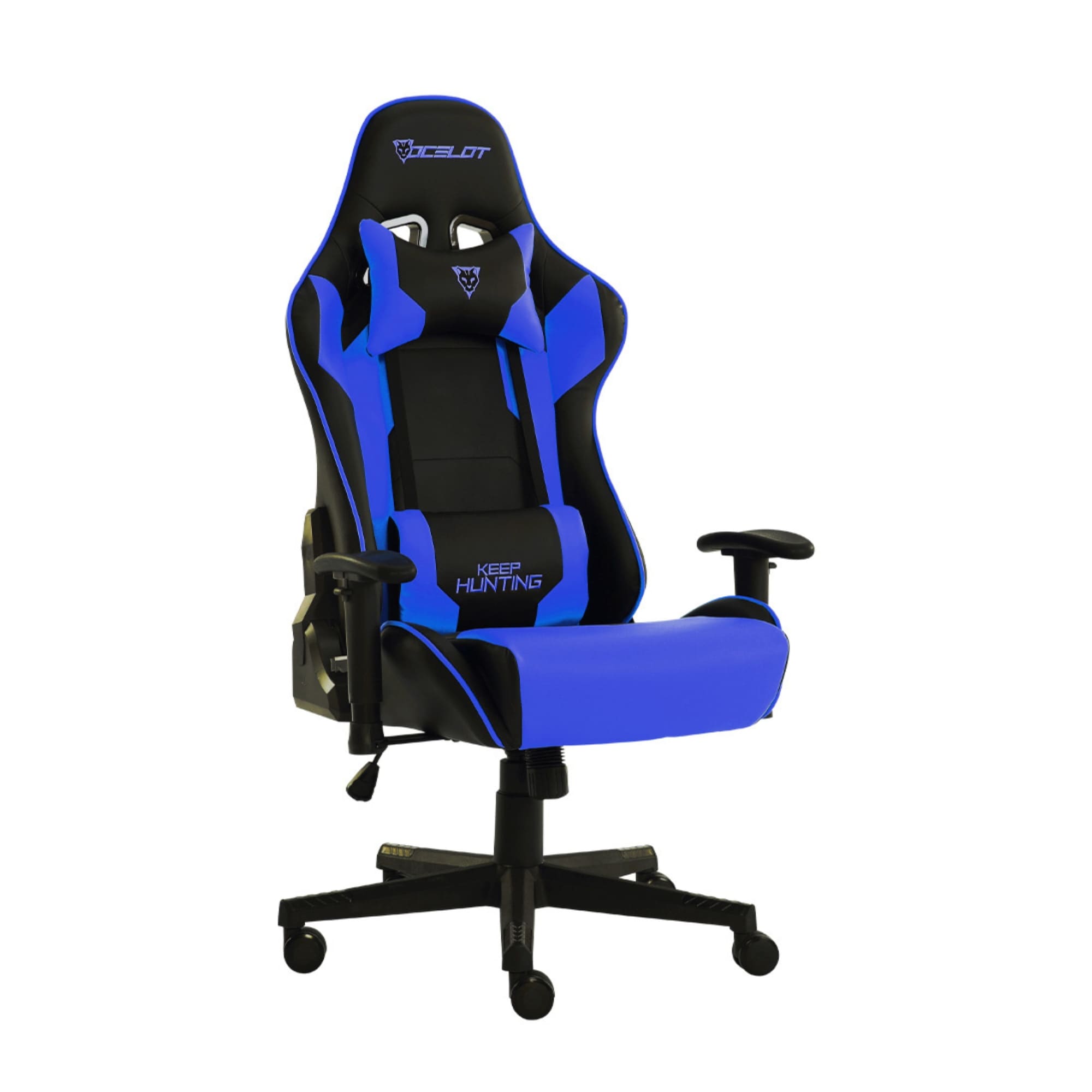 Foto 2 pulgar | Silla de Vinipiel Ocelot Gaming OSBLUE-08 Negro con Azul