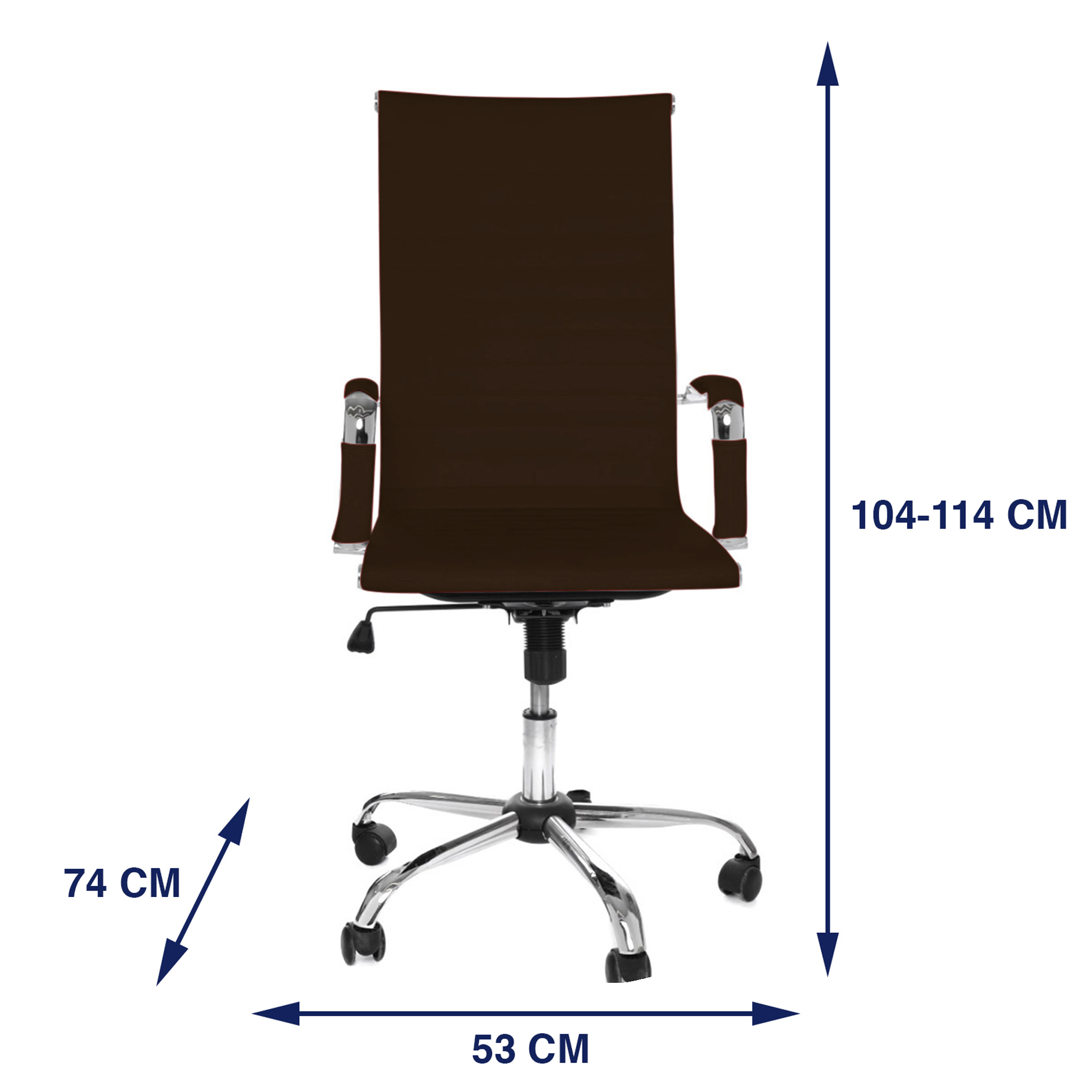 Foto 8 | Silla Ergonómica de Escritorio Eke Life Home YX-8503 Marrón Tapizado en Cuero Sintético Mesh y Tela