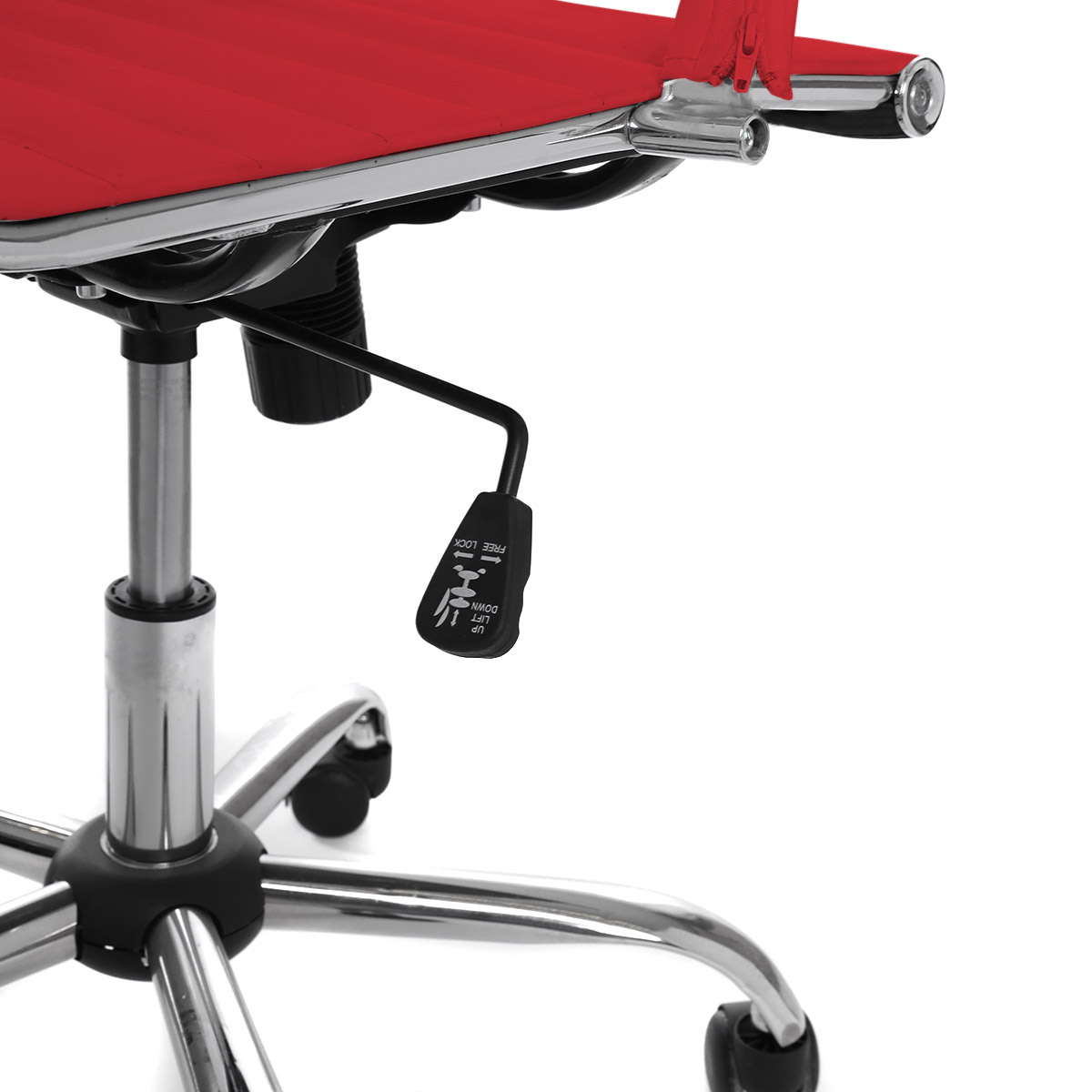 Foto 6 | Silla Ergonómica de Escritorio Eke Life Home Tapizado en Cuero Sintético Mesh y Tela Rojo