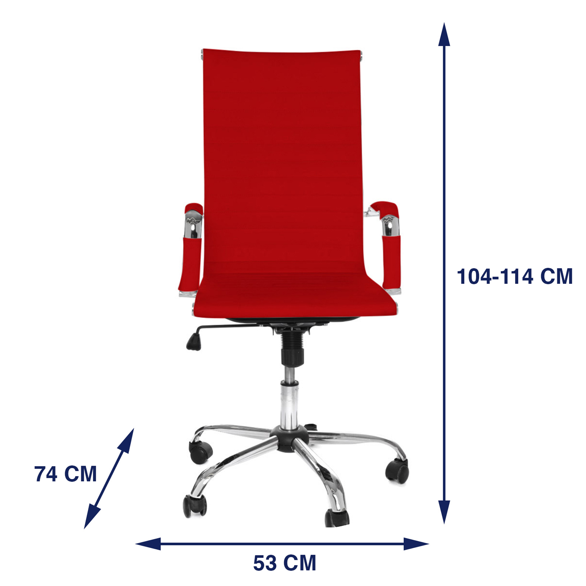 Foto 7 | Silla Ergonómica de Escritorio Eke Life Home Tapizado en Cuero Sintético Mesh y Tela Rojo