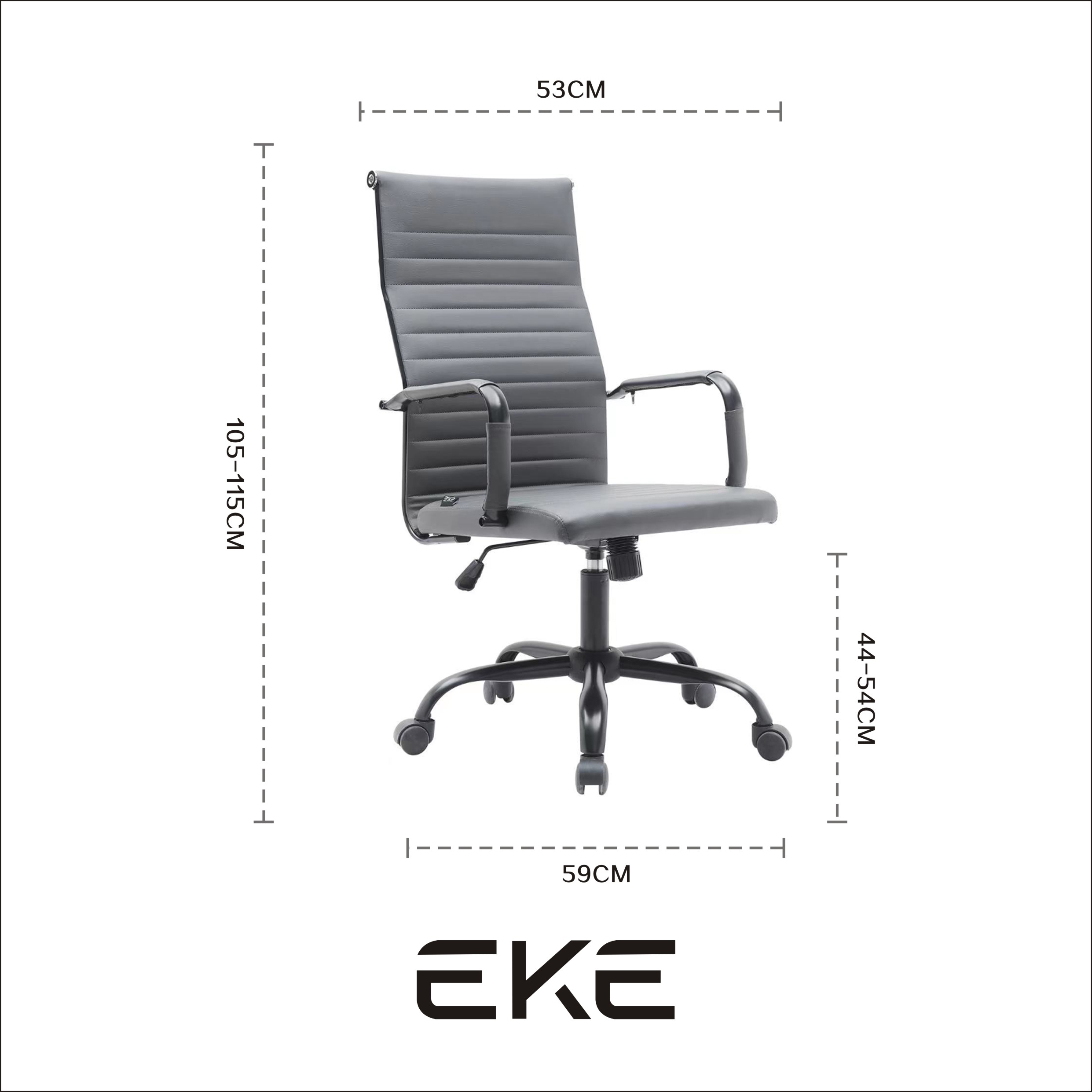 Foto 4 pulgar | Silla Ejecutiva EKE Life Home 9005 Gris Reclinable