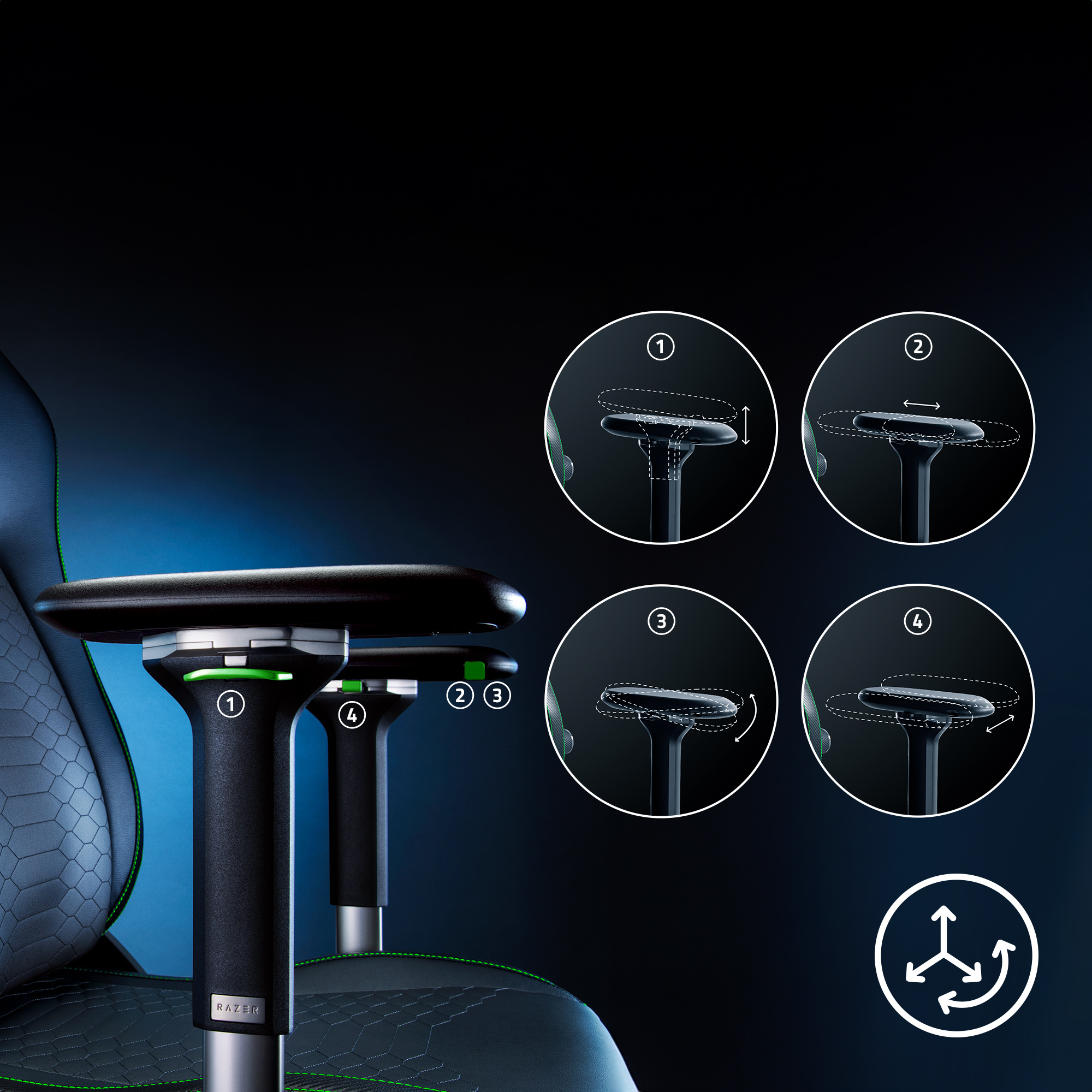 Foto 8 pulgar | Silla Gamer Razer Iskur  V2 con Soporte Lumbar Incorporado