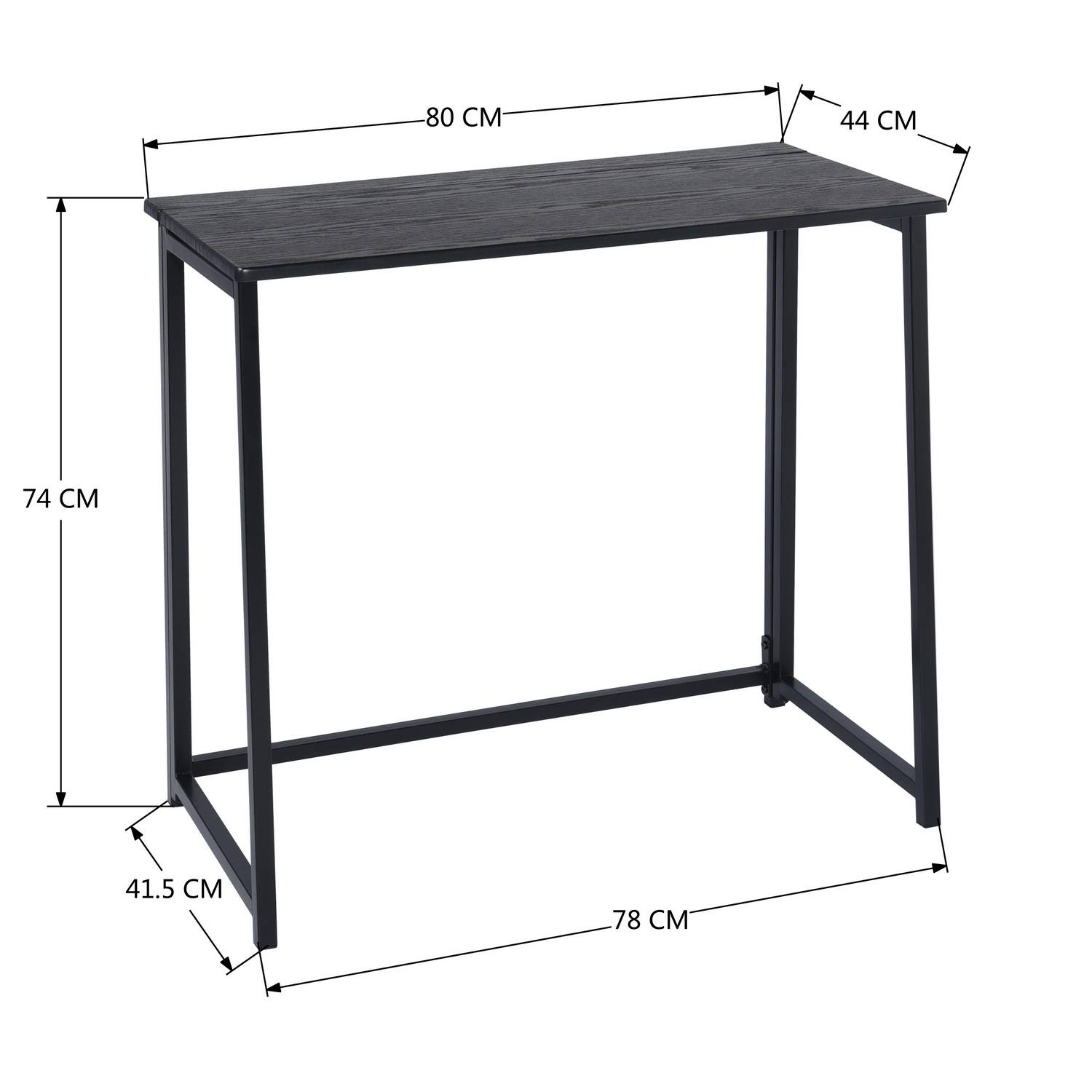 Foto 7 | Escritorio Plegable Homemake Negro para Computadora