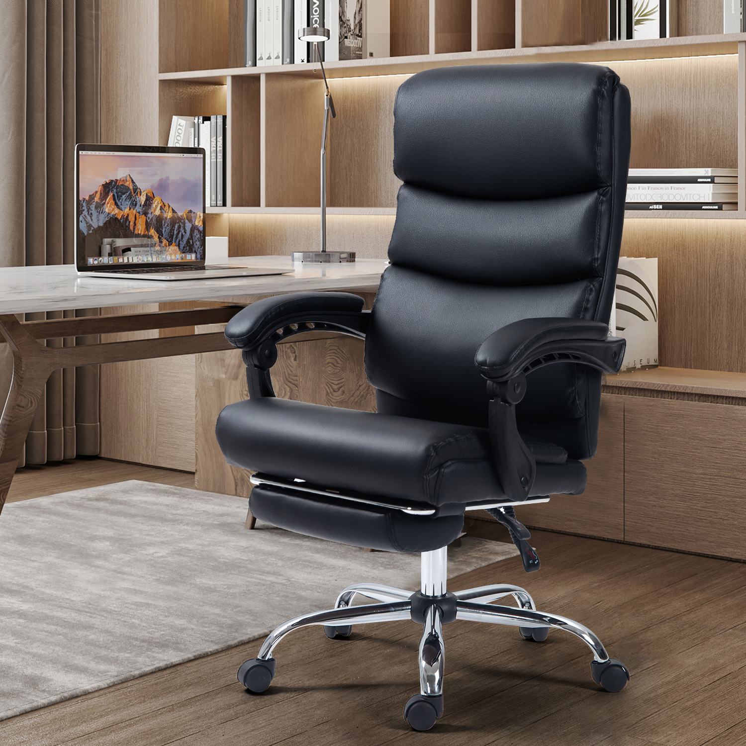 Foto 6 | Silla de Oficina Ejecutiva Ergonómica Homemake Kelala Negra