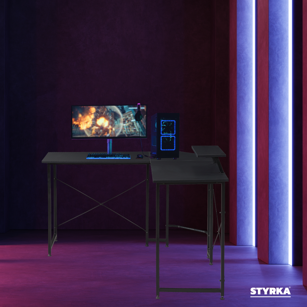 Foto 4 pulgar | Escritorio En Forma De L Gamer Styrja