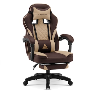 Foto 1 | Silla Gamer Playfever Omega Escritorio Ergonómica Reclinable Café con Beige
