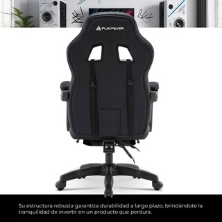 Foto 3 | Silla Gamer Playfever Omega Escritorio Ergonómica Reclinable Negra