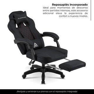 Foto 4 | Silla Gamer Playfever Omega Escritorio Ergonómica Reclinable Negra