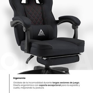 Foto 5 | Silla Gamer Playfever Omega Escritorio Ergonómica Reclinable Negra