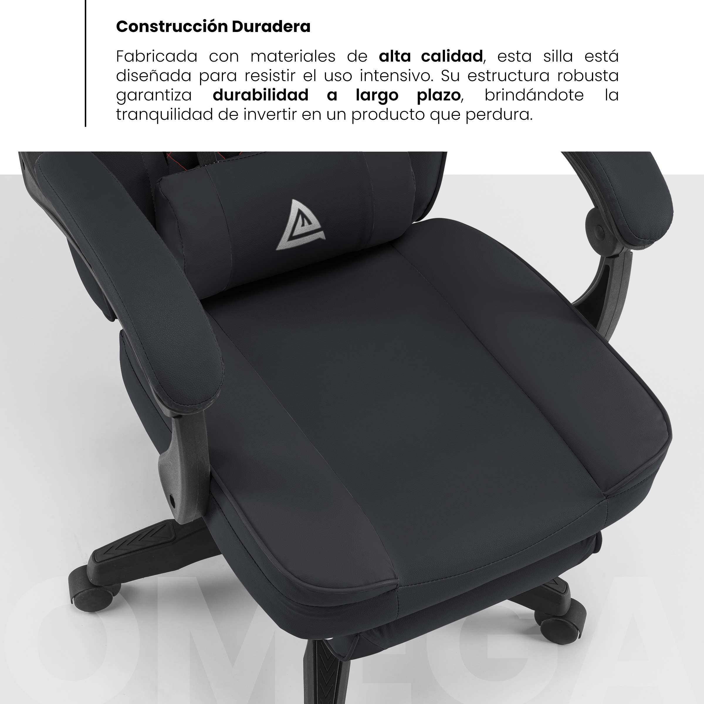 Foto 7 pulgar | Silla Gamer Playfever Omega Escritorio Ergonómica Reclinable Negra