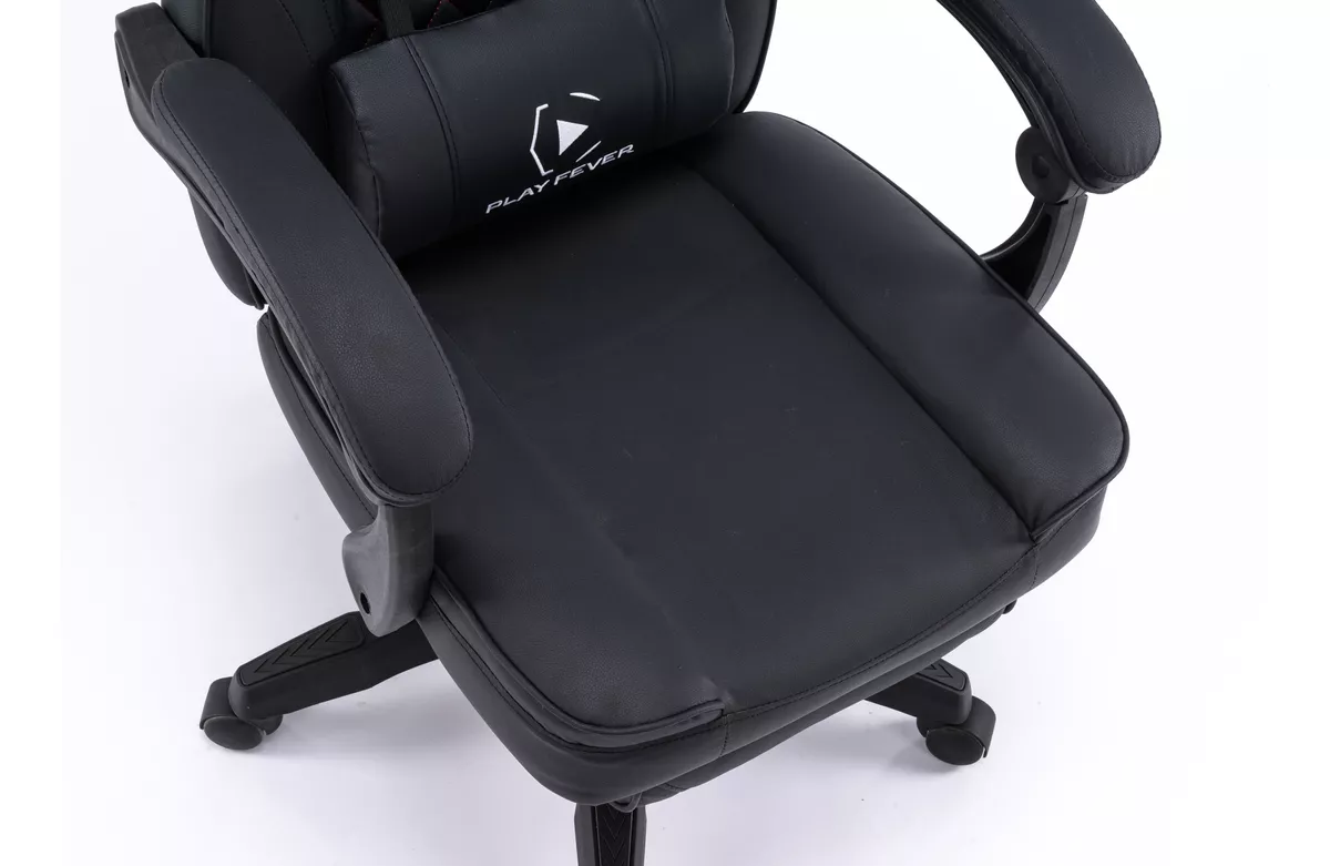 Foto 9 pulgar | Silla Gamer Playfever Omega Escritorio Ergonómica Reclinable Negra