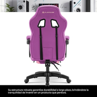 Foto 3 | Silla Gamer Playfever Omega Escritorio Ergonómica Reclinable Rosa Bicolor