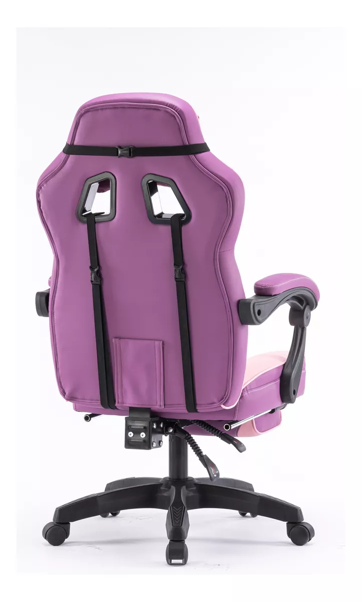 Foto 7 pulgar | Silla Gamer Playfever Omega Escritorio Ergonómica Reclinable Rosa Bicolor