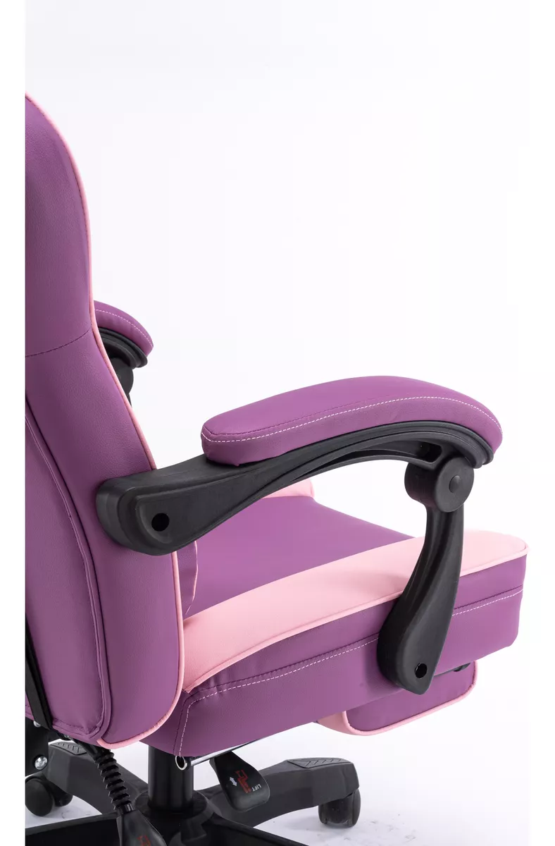 Foto 8 pulgar | Silla Gamer Playfever Omega Escritorio Ergonómica Reclinable Rosa Bicolor