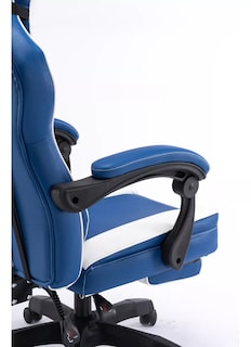 Foto 6 | Silla Gamer Playfever Omega Escritorio Ergonómica Reclinable Azul y Blanco