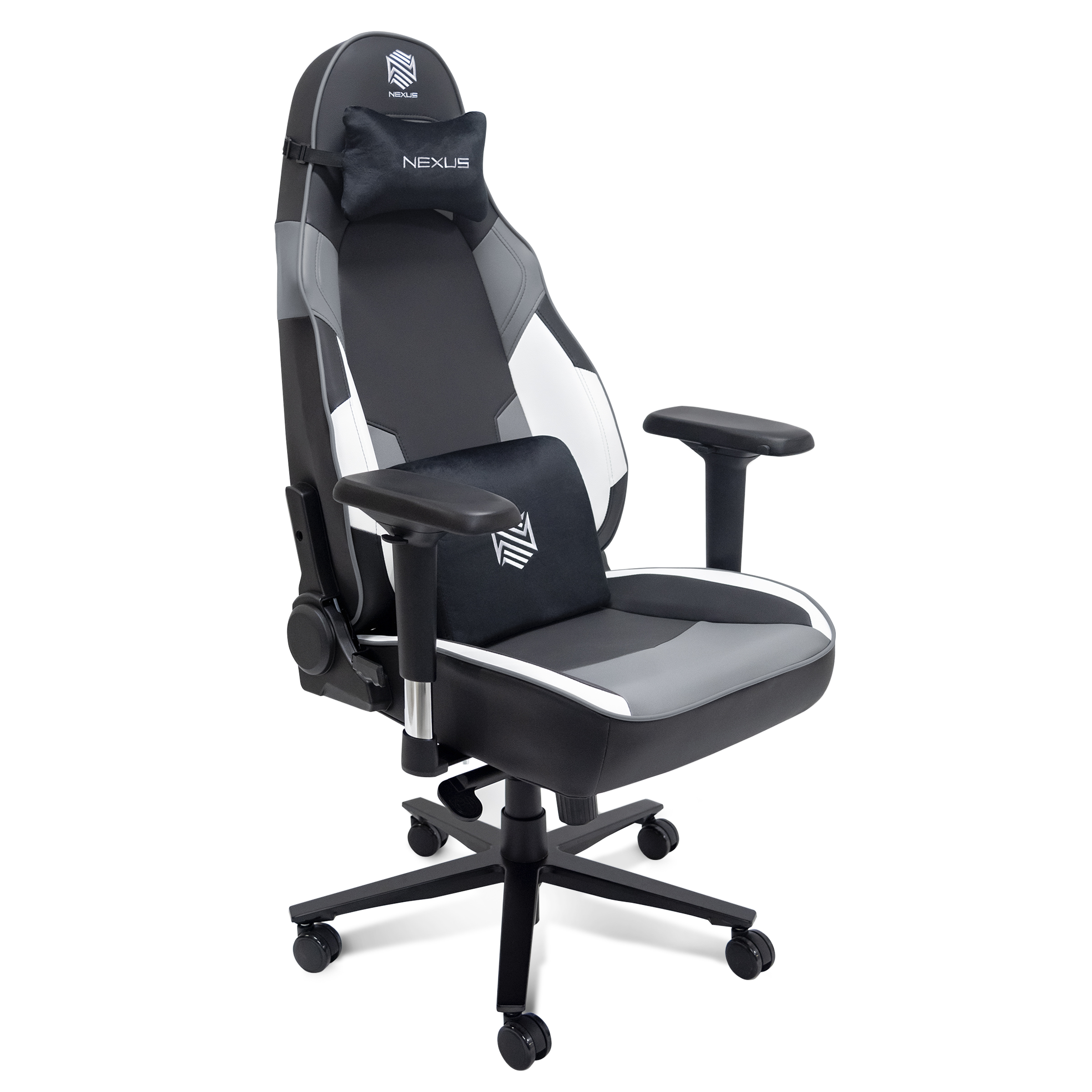 Foto 4 pulgar | Silla Gamer Nexus Apex Escritorio Oficina Reclinable Confort (negro/gris)