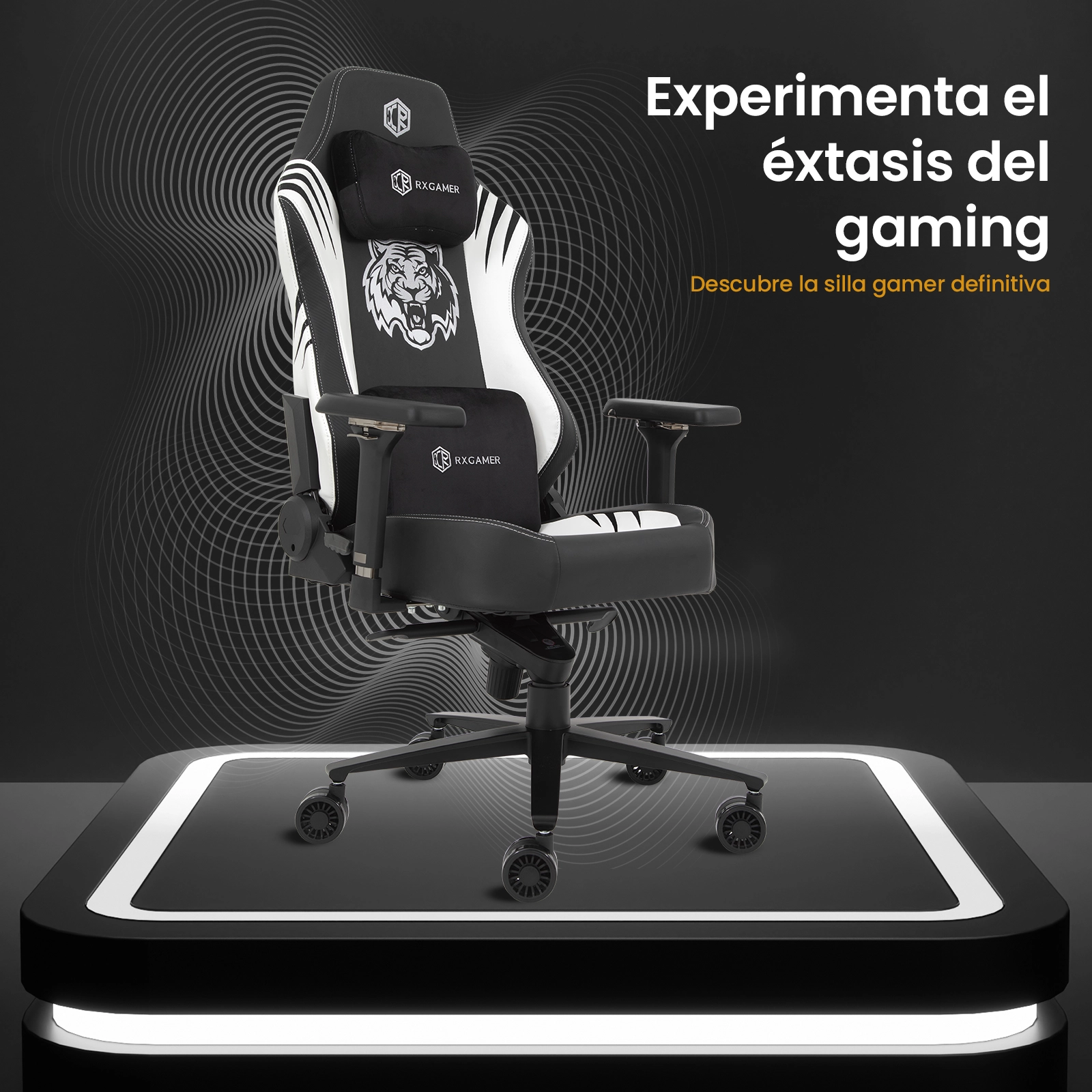 Foto 4 pulgar | Silla Gamer Premium | Secret | Reclinable | Memory Foam | Magnetica (Negro)