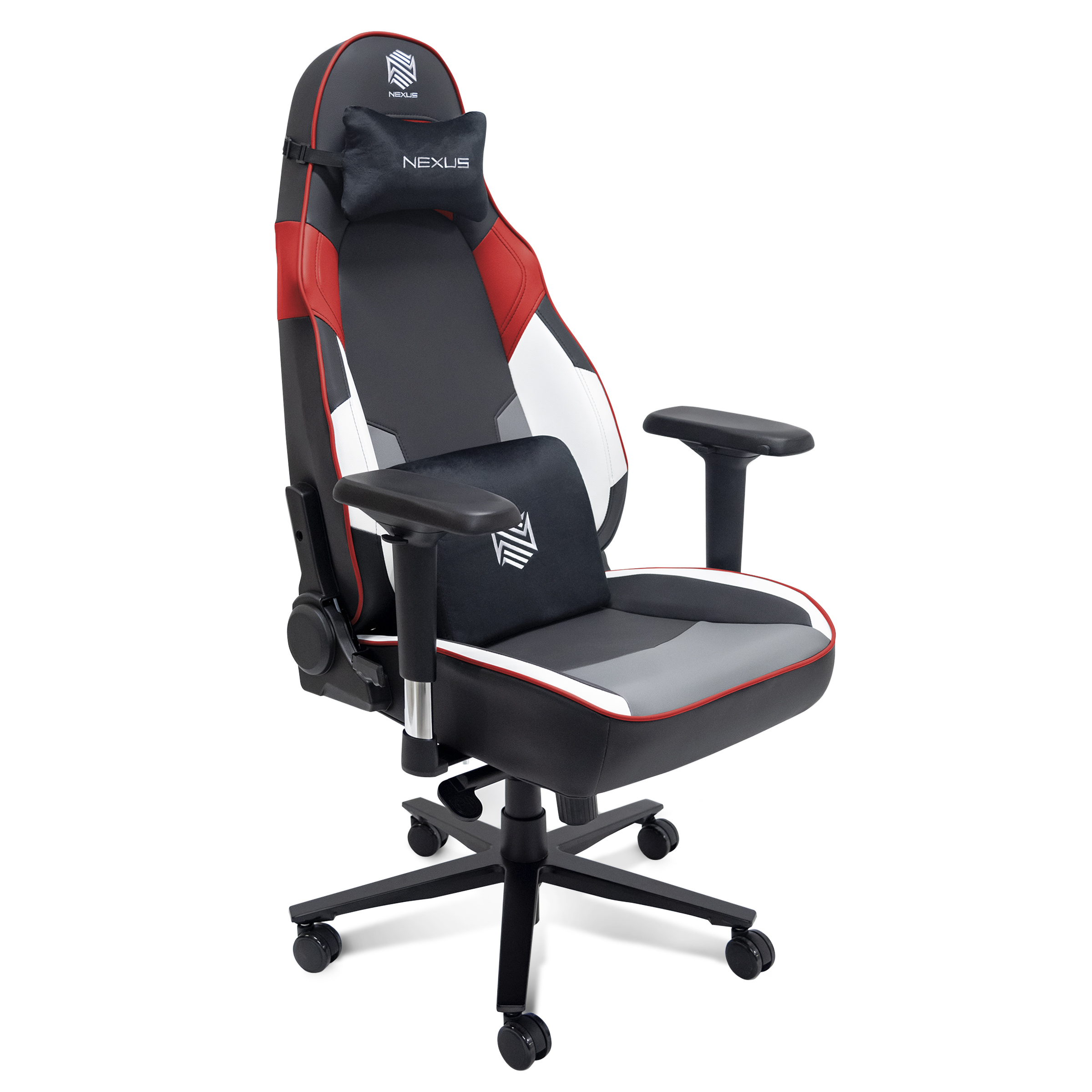 Foto 4 pulgar | Silla Gamer Nexus Apex Escritorio Oficina Reclinable Confort (negro/rojo)