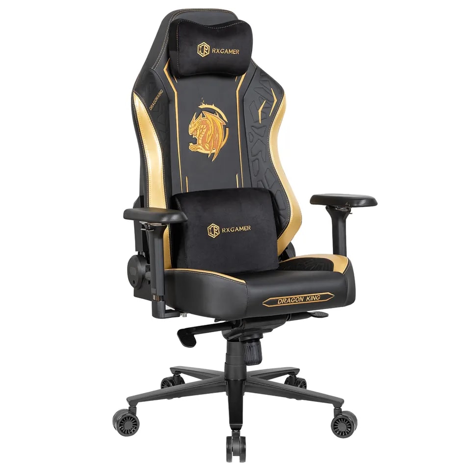 Silla Gamer Premium | Secret | Reclinable | Memory Foam  | Magnetica (Dorado) 