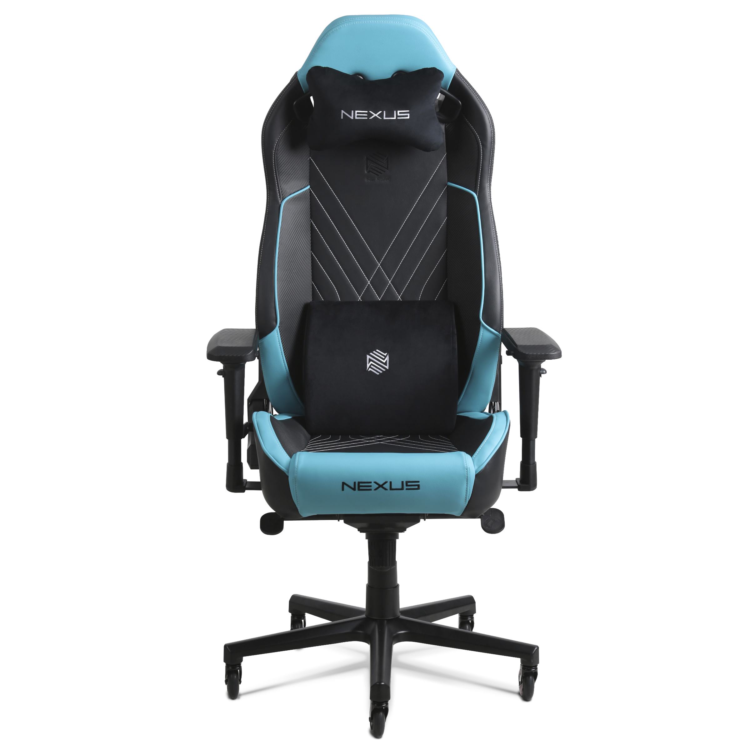 Silla Gamer Nexus Shark Premium Reclinable Giratoria Oficina (celeste)