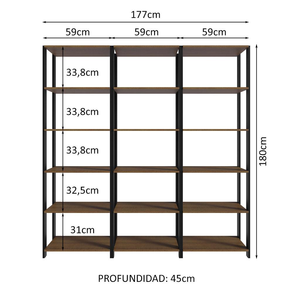 Foto 3 | Estante Multifuncional Librería Modular Madesa 177 cm