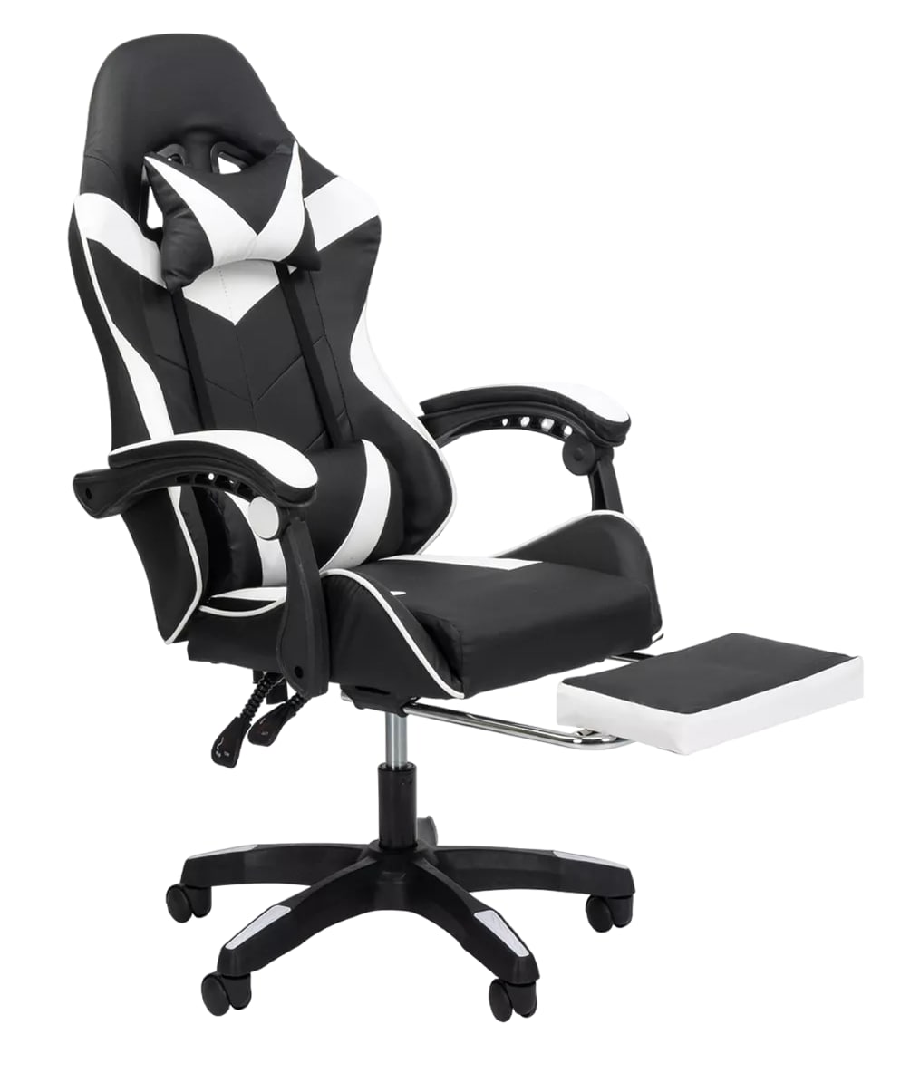 Silla Gamer Reclinable Giratoria Ergonómica Súper Cómoda Negro/blanco $3,219