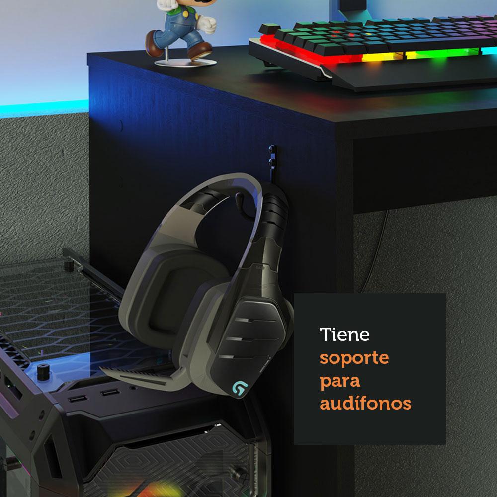 Foto 5 | Escritorio Madesa Gamer Negro