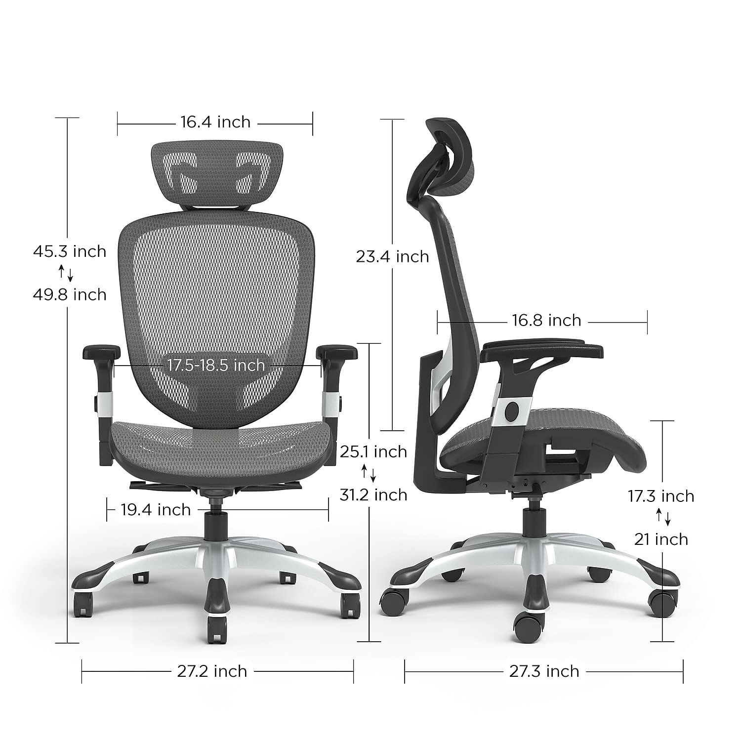 Foto 8 pulgar | Silla De Oficina Staples Flexfit Hyken Mesh Con Soporte Lumbar - Venta Internacional.