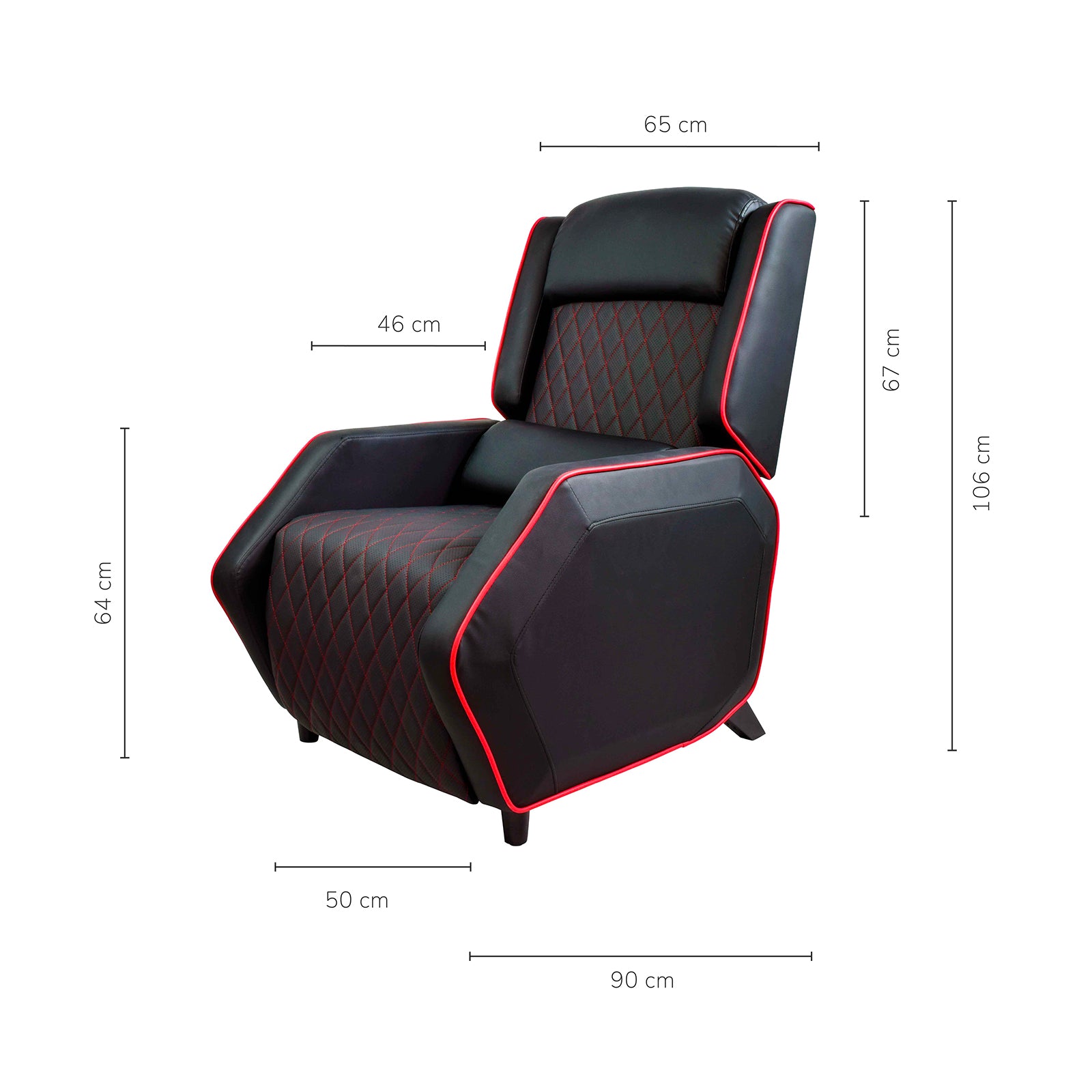 Foto 5 pulgar | Sillon Gamer Top Living Thunder Reclinable Con Reposapies Negro