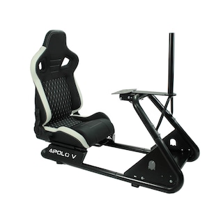 Foto 1 | Simulador De Carreras Gamer Psr Asiento Base Monitor Blanco / Negro