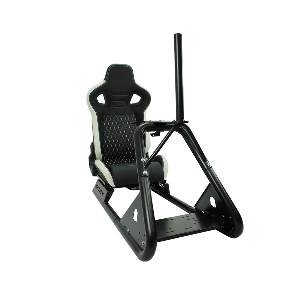 Foto 3 pulgar | Simulador De Carreras Gamer Psr Asiento Base Monitor Blanco / Negro