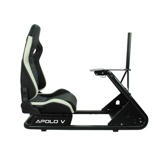 Foto 3 | Simulador De Carreras Gamer Psr Asiento Base Monitor Blanco / Negro