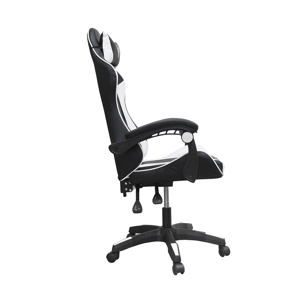 Foto 4 pulgar | Silla Gamer Vanlig Negra con Blanco Reclinable Ergonómica