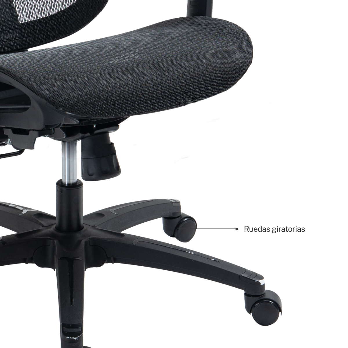 Foto 5 pulgar | Silla Ergonómica de Oficina con Respaldo Mesh, Soporte Lumbar y Reclinable 135° Big Boss V2 Negra Microcase