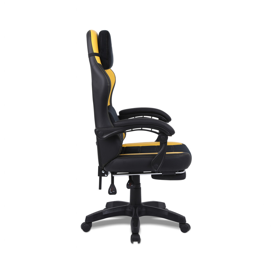 Foto 4 pulgar | Silla Gamer Getttech Gar-gaopy-g2-yl Respaldo Ajustable, Reposapies Y Almohada De Masaje Ruedas Silenciosas 120k