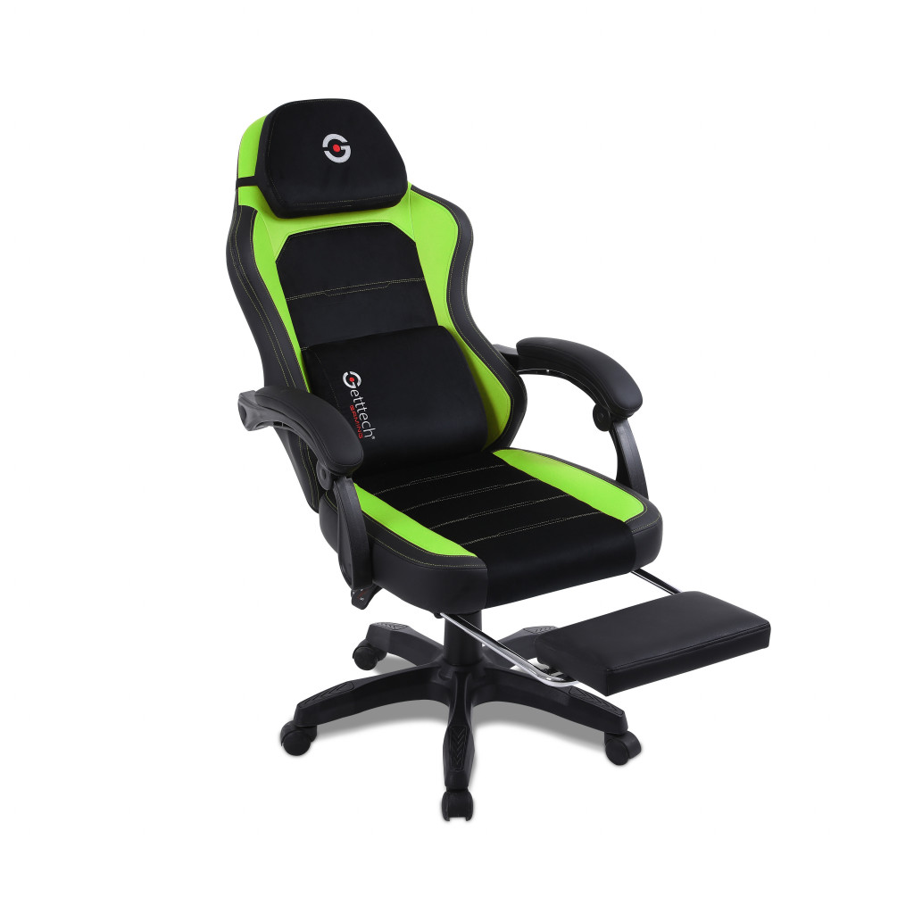 Foto 7 pulgar | Silla Gamer Getttech Gar-gaopy-g2-gr Respaldo Ajustable, Reposapies Y Almohada De Masaje Ruedas Silenciosas 120 Kg