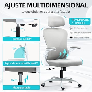 Foto 6 | Silla Oficina Ergonómica Yatahome Rula Blanco