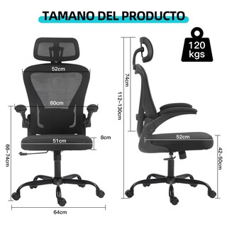 Foto 2 | Silla Oficina Ergonómica Yatahome Rula Negro
