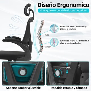 Foto 4 | Silla Oficina Ergonómica Yatahome Rula Negro